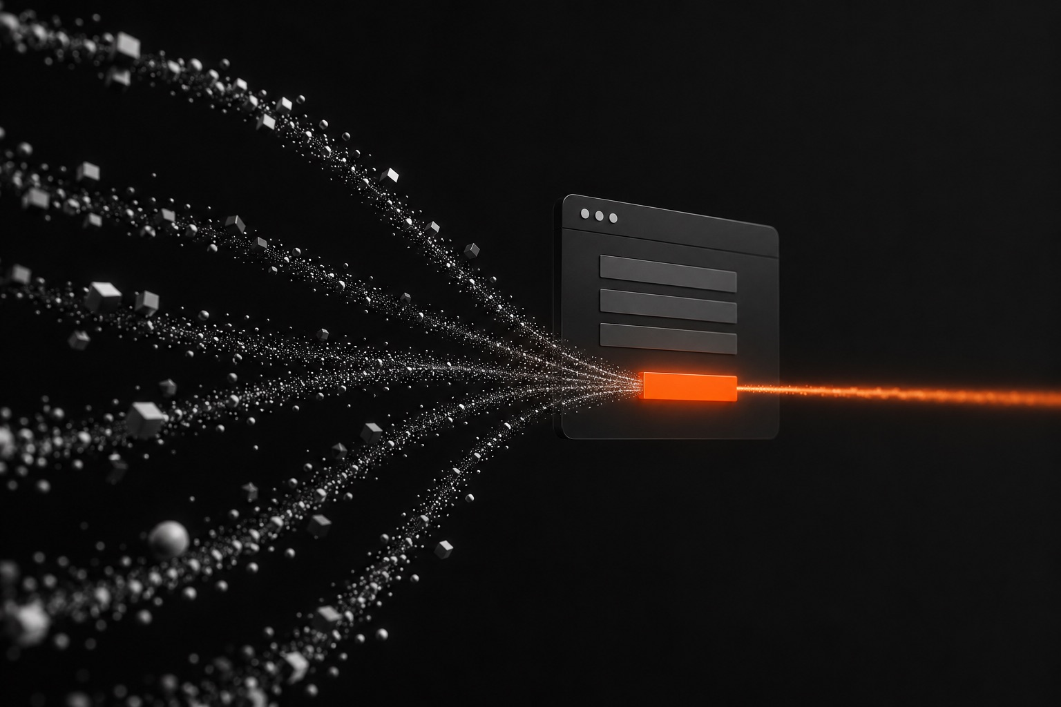 B2B Leadgenerierung als System: mehrere Traffic-Ströme laufen in einer Landingpage mit Formular zusammen